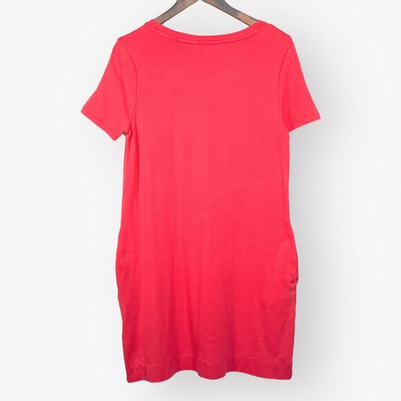 Ellen Tracy Shift Mini Dress Women M Pink‎ Short Sleeve Crewneck Pockets P61 - Picture 8 of 14